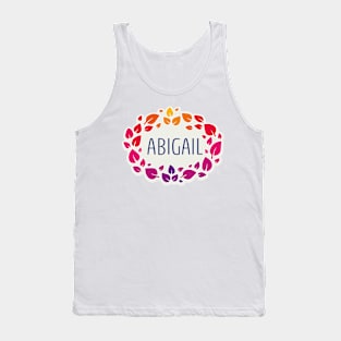 Abigail name with colorful leaves Tank Top